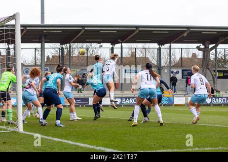 London City Lionesses V Crystal Palace Women 21 gennaio 2024 nel Barclays fa Womens Championship con Hayley Nolan in testa a segnare Foto Stock