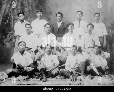 Squadra cinese di baseball, Honolulu, 1910 anni. Foto Stock