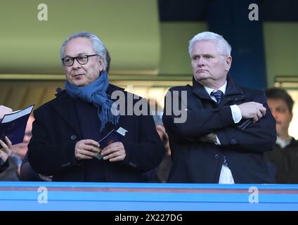 Farhad Moshiri, proprietario dell'Everton. - Chelsea contro Everton, Premier League, Stamford Bridge Stadium, Londra, Regno Unito - 15 aprile 2024. Solo per uso editoriale - si applicano restrizioni DataCo. Foto Stock