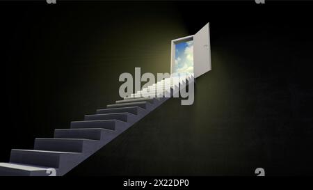 Dal buio alla luce Foto Stock