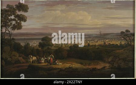 Veduta di Greenock, Scozia, 1816. Foto Stock