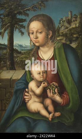 La Vergine col bambino con un mucchio d'uva, 1509. Foto Stock