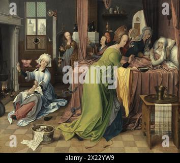 La nascita della Vergine, 1520. Foto Stock