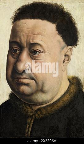Ritratto di un uomo Stout. Robert de Masmines (?), 1425. Foto Stock