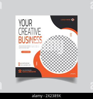 Stylus Creative Social Media Template e Modern Business Agency Post Design Illustrazione Vettoriale