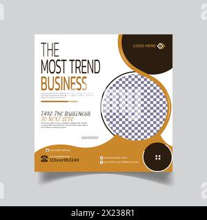 Modello di social media per il trend creativo e progetto post di Tidy Business Agency Illustrazione Vettoriale