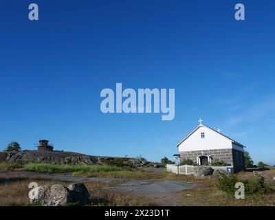 Lontano dalla terraferma, l'aspra e bellissima isola di Utö, la Finlandia Foto Stock