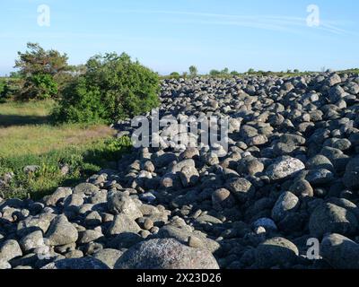 Lontano dalla terraferma, l'aspra e bellissima isola di Utö, la Finlandia Foto Stock