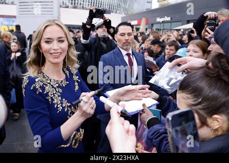 Emily Blunt bei der „The Fall Guy' Kino Premiere AM 19.04.2024 a Berlino Foto Stock