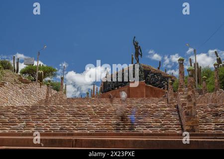 Monumento agli eroi dell'indipendenza a Humahuaca, provincia di Jujuy, Argentina. Foto Stock