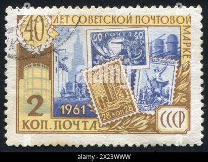 RUSSIA - CIRCA 1961: Francobollo stampato dalla Russia, mostra francobolli sovietici, circa 1961 Foto Stock