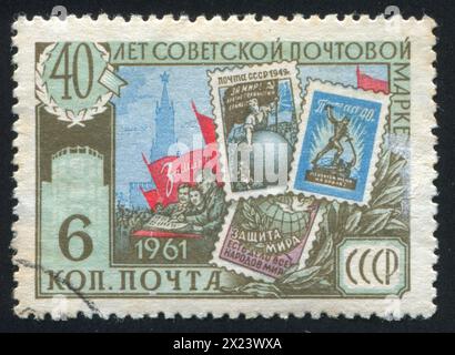 RUSSIA - CIRCA 1961: Francobollo stampato dalla Russia, mostra francobolli sovietici, circa 1961 Foto Stock