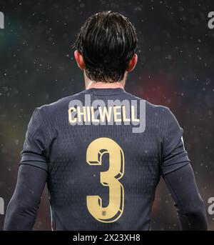 26 marzo 2024 - Inghilterra contro Belgio - amichevole internazionale - Stadio di Wembley. L'inglese Ben Chilwell in azione contro il Belgio. Foto : Mark Pain / Alamy Live News Foto Stock