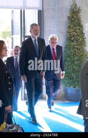 Madrid. Spagna. 20240419, re Filippo vi di Spagna partecipa al centenario di gala commemorativa di Telefónica al Teatro reale il 19 aprile 2024 a Madrid, Spagna Foto Stock