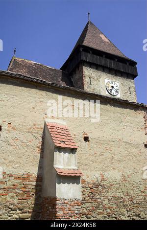 Axente Sever, Rumänien, Romania; frammento di chiesa fortificata dall'esterno; Teil einer Wehrkirche von außen; frammento de una iglesia fortificada Foto Stock