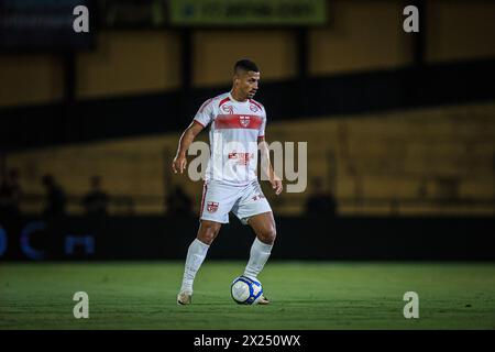 Novo Horizonte, Brasile. 20 aprile 2024. SP - NOVO HORIZONTE - 04/19/2024 - BRASILEIRO B 2024, NOVORIZONTINO x CRB - Hereda giocatore CRB durante una partita contro Novorizontino allo stadio Jorge Ismael de Biasi per il campionato brasiliano B 2024. Foto: Pedro Zacchi/AGIF (foto di Pedro Zacchi/AGIF/Sipa USA) credito: SIPA USA/Alamy Live News Foto Stock