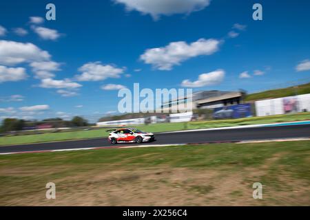 Circuito di Vallelunga, Roma, Italia 19-04-2024 - FIA TCR World Tour, prove libere. Esteban Guerrieri su Honda in azione su pista. Foto: Fabio Pagani/Alamy Live News Foto Stock