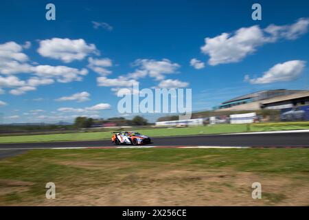 Circuito di Vallelunga, Roma, Italia 19-04-2024 - FIA TCR World Tour, prove libere. Norbert Michelisz su Hyundai in azione sul circuito. Foto: Fabio Pagani/Alamy Live News Foto Stock