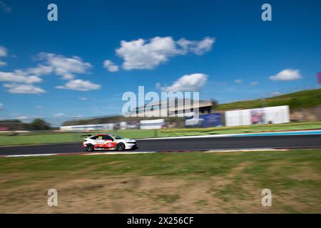 Circuito di Vallelunga, Roma, Italia 19-04-2024 - FIA TCR World Tour, prove libere. Marco Butti su Honda in azione su pista. Foto: Fabio Pagani/Alamy Live News Foto Stock