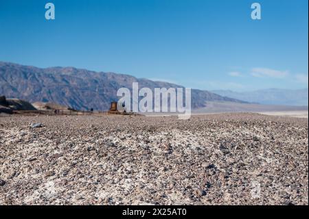 Il borace Harmony sono antichi resti di antichi sforzi minerari nella Death Valley, California. Foto Stock