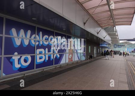 Aeroporto di Birmingham, Inghilterra 19 aprile 2024 - GV dell'aeroporto BHX di Birmingham in Inghilterra. Credito: Interrompi stampa Media/Alamy Live News Foto Stock