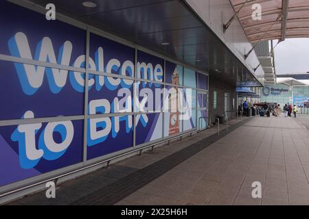 Aeroporto di Birmingham, Inghilterra 19 aprile 2024 - GV dell'aeroporto BHX di Birmingham in Inghilterra. Credito: Interrompi stampa Media/Alamy Live News Foto Stock