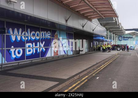 Aeroporto di Birmingham, Inghilterra 19 aprile 2024 - GV dell'aeroporto BHX di Birmingham in Inghilterra. Credito: Interrompi stampa Media/Alamy Live News Foto Stock