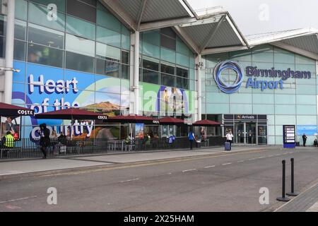 Aeroporto di Birmingham, Inghilterra 19 aprile 2024 - GV dell'aeroporto BHX di Birmingham in Inghilterra. Credito: Interrompi stampa Media/Alamy Live News Foto Stock