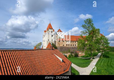 Storico castello di Trausnitz a Landshut, bassa Baviera, Baviera, Germania, Europa Foto Stock