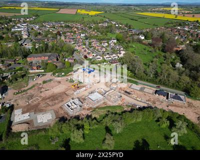 Sutton St Nicholas Herefordshire Regno Unito - 24 nuove costruzioni case cantiere in espansione villaggio rurale vicino a Hereford - foto aprile 2024 Foto Stock