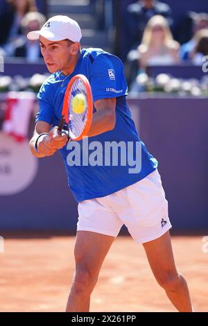 18 aprile 2024; Real Club de Tenis Barcelona 1899, Barcellona, Spagna: ATP 500 Barcelona Open Banc Sabadell Tennis, giorno 4; Mateo Arnaldi (ITA) Foto Stock