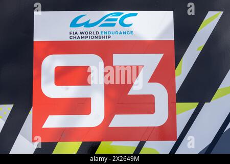 6 ore di Imola, 2° appuntamento del Campionato Mondiale Endurance FIA 2024, sul circuito Internazionale Enzo e Dino Ferrari, Imola, Italia il 20 aprile 2024 durante WEC - 6 ore di Imola Qualifiyng Race, Endurance Race a Imola, Italia, 20 aprile 2024 Foto Stock