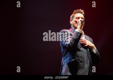 19 aprile 2024, Carpi, Emilia Romagna, Italia: Tony Hadley vive a Carpi. (Credit Image: © Carlo Vergani/Pacific Press via ZUMA Press Wire) SOLO PER USO EDITORIALE! Non per USO commerciale! Foto Stock