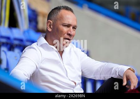 Warrington, Regno Unito. 20 aprile 2024. Adrian Lam Coach on Leigh Leopards prima della partita Betfred Super League Round 8 Warrington Wolves vs Leigh Leopards all'Halliwell Jones Stadium, Warrington, Regno Unito, 20 aprile 2024 (foto di Steve Flynn/News Images) a Warrington, Regno Unito il 4/20/2024. (Foto di Steve Flynn/News Images/Sipa USA) credito: SIPA USA/Alamy Live News Foto Stock