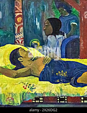 La nascita di Cristo, 1896 (Pittura) dell'artista Gauguin, Paul (1848-1903) francese. Illustrazione Vettoriale