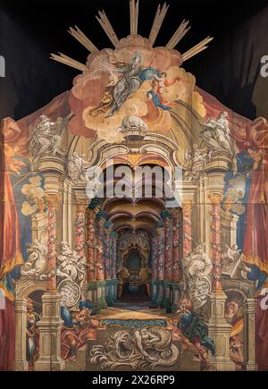 Il Santo Sepolcro intorno al 1750, Chiesa di Sant'Osvaldo, Baunach, alta Franconia, Baviera, Germania Foto Stock