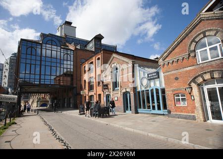 Vista di Neptune Marina, Ipswich, Suffolk nel Regno Unito Foto Stock