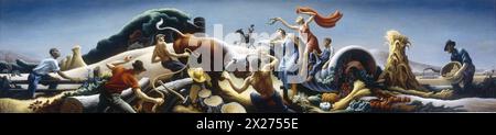 Pittura Achelous ed Hercules di Thomas Hart Benton. Fu originariamente dipinto nel 1947 Foto Stock