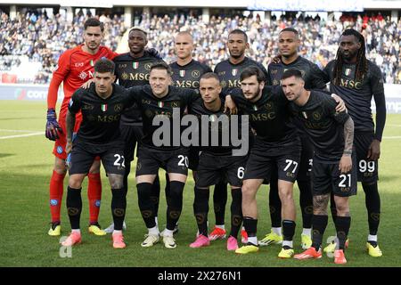 Firenze, Italia. 20 aprile 2024. Formazione del Napoli durante la partita di calcio di serie A tra Empoli e Napoli allo Stadio Empoli di Empoli (FI), centro Italia - sabato 6 aprile 2024. Sport - calcio (foto di Marco Bucco/la Presse) credito: LaPresse/Alamy Live News Foto Stock