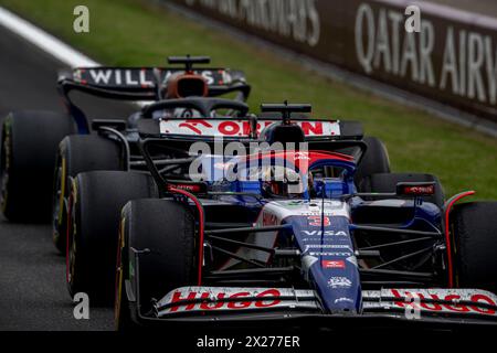 Shanghai, Cina, 20 aprile, Daniel Ricciardo, dall'Australia gareggia per Visa Cash App RB F1 Team. Sprint Race, round 05 del campionato di Formula 1 2024. Crediti: Michael Potts/Alamy Live News Foto Stock