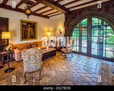 La sala Loggia di El Retiro significa "rifugio", la casa di Charles Austin Buck, dirigente della Bethleham Steel, ed è inserita nel National Registor of Histor Foto Stock