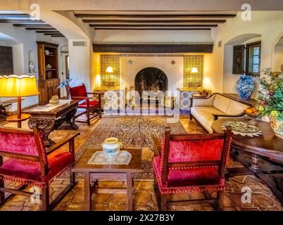 Soggiorno a El Retiro, che significa "rifugio", la casa di Charles Austin Buck, dirigente della Bethleham Steel ed è nel National Registor of Historic PL Foto Stock