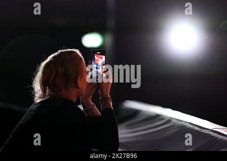 Stoccarda, Baden-Wuerttemberg, Germania. 20 aprile 2024. Impressioni durante il 47. Porsche Tennis Grand Prix Stuttgart - WTA500 (immagine di credito: © Mathias Schulz/ZUMA Press Wire) SOLO PER USO EDITORIALE! Non per USO commerciale! Foto Stock