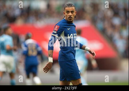 Londra, Regno Unito. 20 aprile 2024. Malo gusto del Chelsea durante la semifinale di fa Cup tra Manchester City e Chelsea al Wembley Stadium di Londra, Inghilterra, il 20 aprile 2024. Foto di Salvio Calabrese. Solo per uso editoriale, licenza richiesta per uso commerciale. Non utilizzare in scommesse, giochi o pubblicazioni di singoli club/campionato/giocatori. Crediti: UK Sports Pics Ltd/Alamy Live News Foto Stock