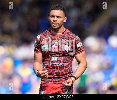 Warrington, Regno Unito. 20 aprile 2024. Umyla Hanley di Leigh Leopards durante il Betfred Super League Round 8 Match Warrington Wolves vs Leigh Leopards all'Halliwell Jones Stadium, Warrington, Regno Unito, 20 aprile 2024 (foto di Steve Flynn/News Images) a Warrington, Regno Unito il 4/20/2024. (Foto di Steve Flynn/News Images/Sipa USA) credito: SIPA USA/Alamy Live News Foto Stock