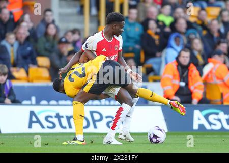 Molineux, Wolverhampton sabato 20 aprile 2024. Durante la partita di Premier League tra Wolverhampton Wanderers e Arsenal a Molineux, Wolverhampton, sabato 20 aprile 2024. (Foto: Gustavo Pantano | MI News) crediti: MI News & Sport /Alamy Live News Foto Stock