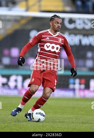 Westerlo, Belgio. 20 aprile 2024. Lucas Noubi di Standard raffigurato in azione durante una partita di calcio tra KVC Westerlo e Standard de Liege, sabato 20 aprile 2024 a Westerlo, il giorno 4 (su 10) dei play-off europei della prima divisione del campionato belga 'Jupiler Pro League' del 2023-2024. BELGA FOTO JOHN THYS credito: Belga News Agency/Alamy Live News Foto Stock