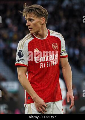 Wolverhampton, Regno Unito. 20 aprile 2024. Wolverhampton, Inghilterra, 20 aprile 2024: Martin Odegaard (8 Arsenal) in azione durante la partita di Premier League tra Wolverhampton Wanderers e Arsenal allo stadio Molineux di Wolverhampton, Inghilterra (Natalie Mincher/SPP) credito: SPP Sport Press Photo. /Alamy Live News Foto Stock