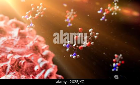 Farmaci organometallici, illustrazione Foto Stock