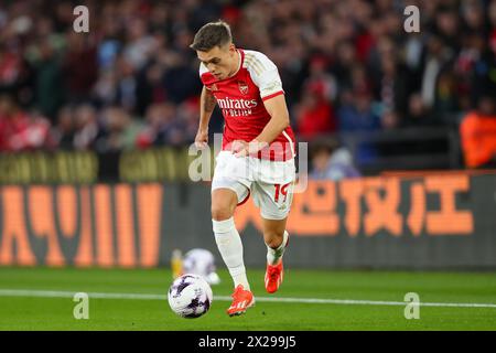 Molineux, Wolverhampton sabato 20 aprile 2024. Leandro Trossard dell'Arsenal durante la partita di Premier League tra Wolverhampton Wanderers e Arsenal a Molineux, Wolverhampton, sabato 20 aprile 2024. (Foto: Gustavo Pantano | MI News) crediti: MI News & Sport /Alamy Live News Foto Stock